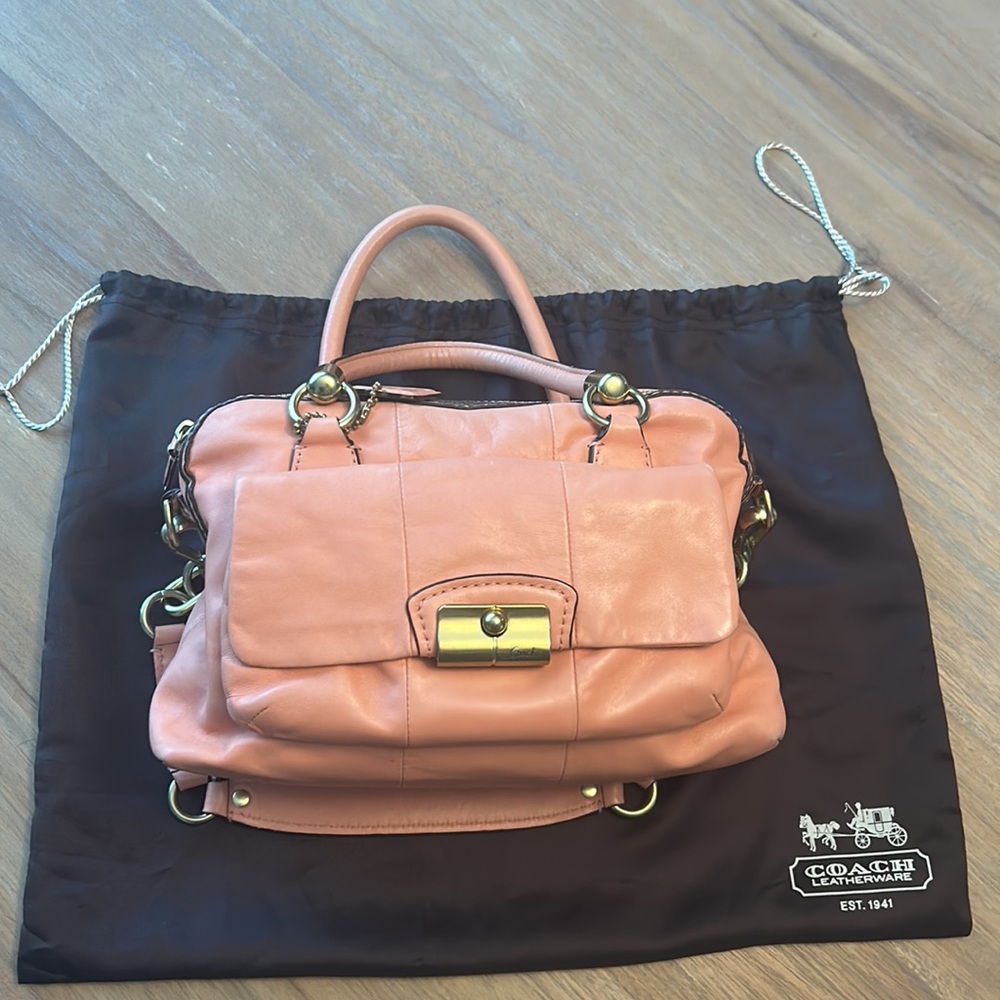 COACH KRISTEN Satchel Salmon purse